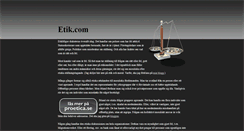 Desktop Screenshot of etik.com